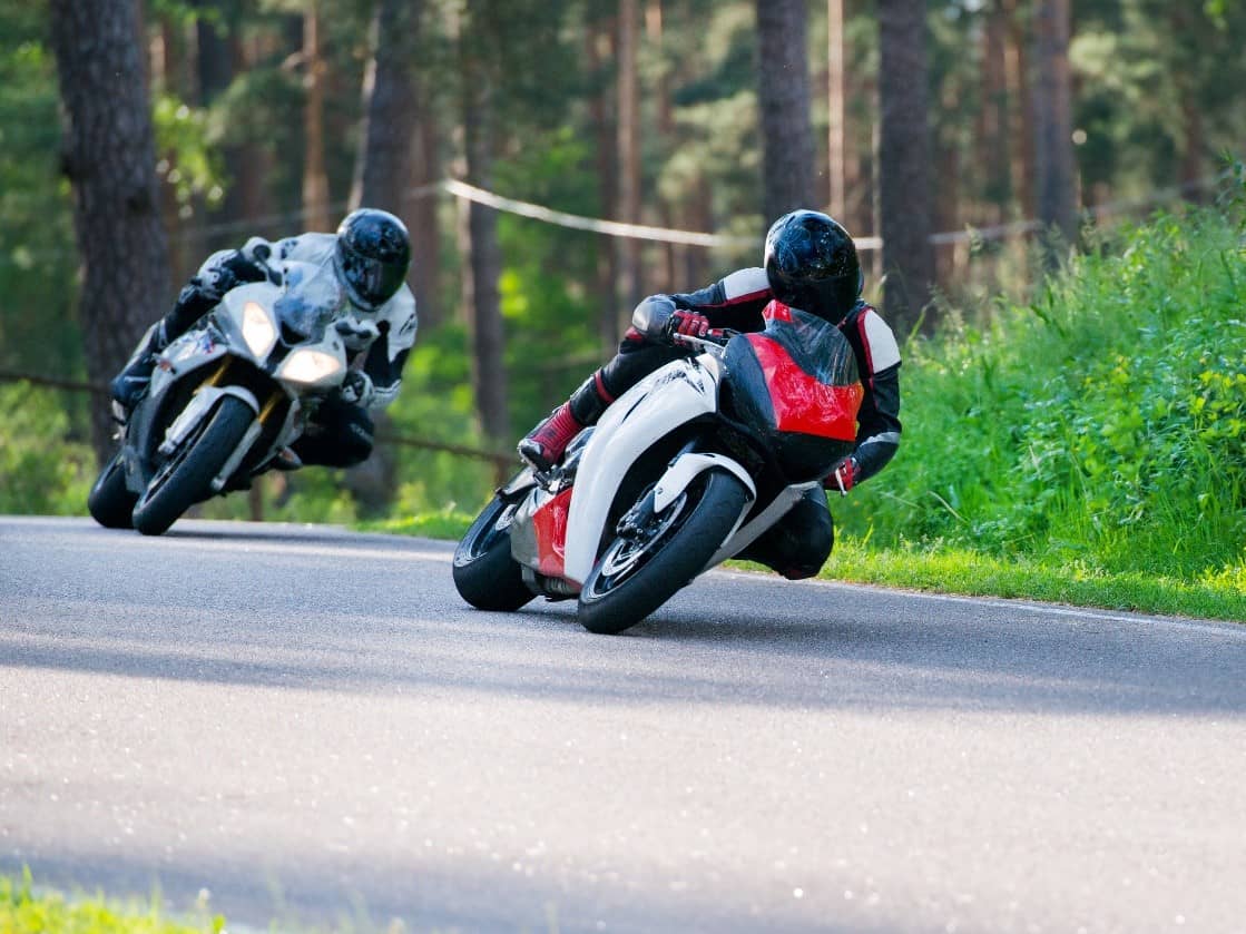 Blue and Red Motorcycle